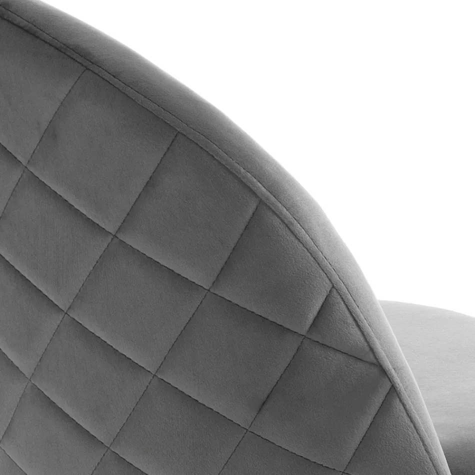 Set me 4 karrige në pëlhurë me mikrofibër Velvet Effect - Terbio Viadurini