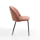 Set me 4 karrige në pëlhurë me mikrofibër Velvet Effect - Terbio Viadurini