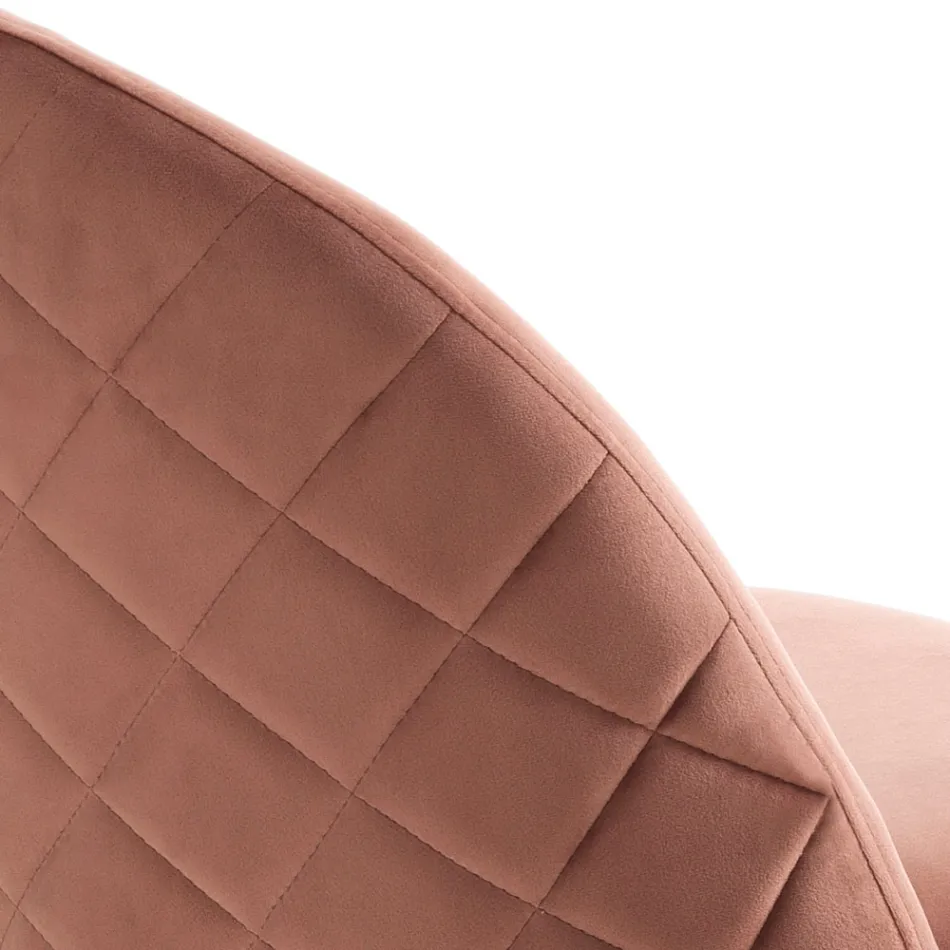 Set me 4 karrige në pëlhurë me mikrofibër Velvet Effect - Terbio Viadurini