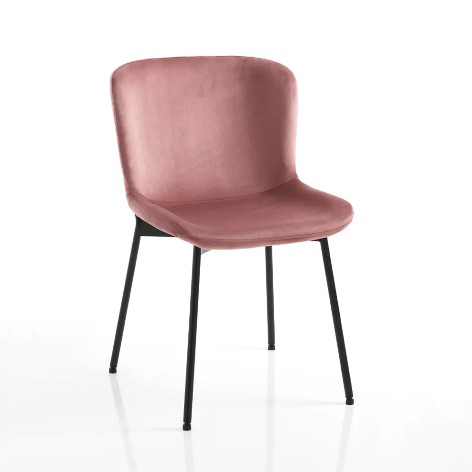 Set me 4 karrige prej pëlhure dhe këmbë të animuara - Dentice Viadurini