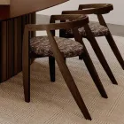 Set me 4 Karrige Moderne prej Druri të Cilësisë së Lartë, të Prodhuar në Itali - Vela Viadurini