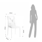 Set me 4 karrige të veshura me susta prej lëkure sintetike me veshje të ndryshme - Uranium Viadurini