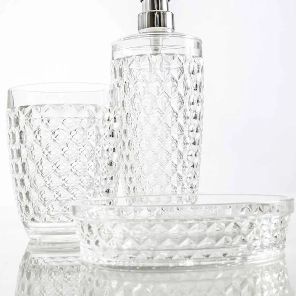 Shpërndarës Netro + grup banjo xhami + pjatë moderne sapuni Viadurini