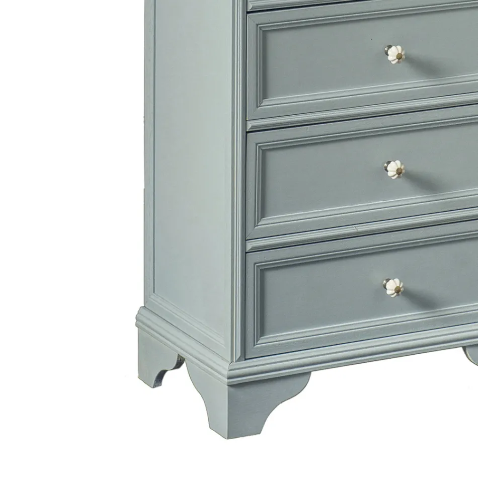 Komo në dru të fortë me dekorime të ndryshme Prodhuar në Itali - Nortia Viadurini