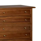 Komodinë me dru arre të patinuar Made in Italy - Selvans Viadurini