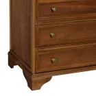 Komodinë me dru arre të patinuar Made in Italy - Selvans Viadurini