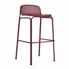 Stoolable Metal Stackable High Stools Made in Italy, 2 Pieces - Viviette Viadurini