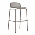 Stoolable Metal Stackable High Stools Made in Italy, 2 Pieces - Viviette Viadurini