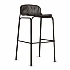 Stoolable Metal Stackable High Stools Made in Italy, 2 Pieces - Viviette Viadurini