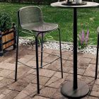Stoolable Metal Stackable High Stools Made in Italy, 2 Pieces - Viviette Viadurini