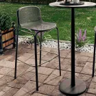 Stoolable Metal Stackable High Stools Made in Italy, 2 Pieces - Viviette Viadurini