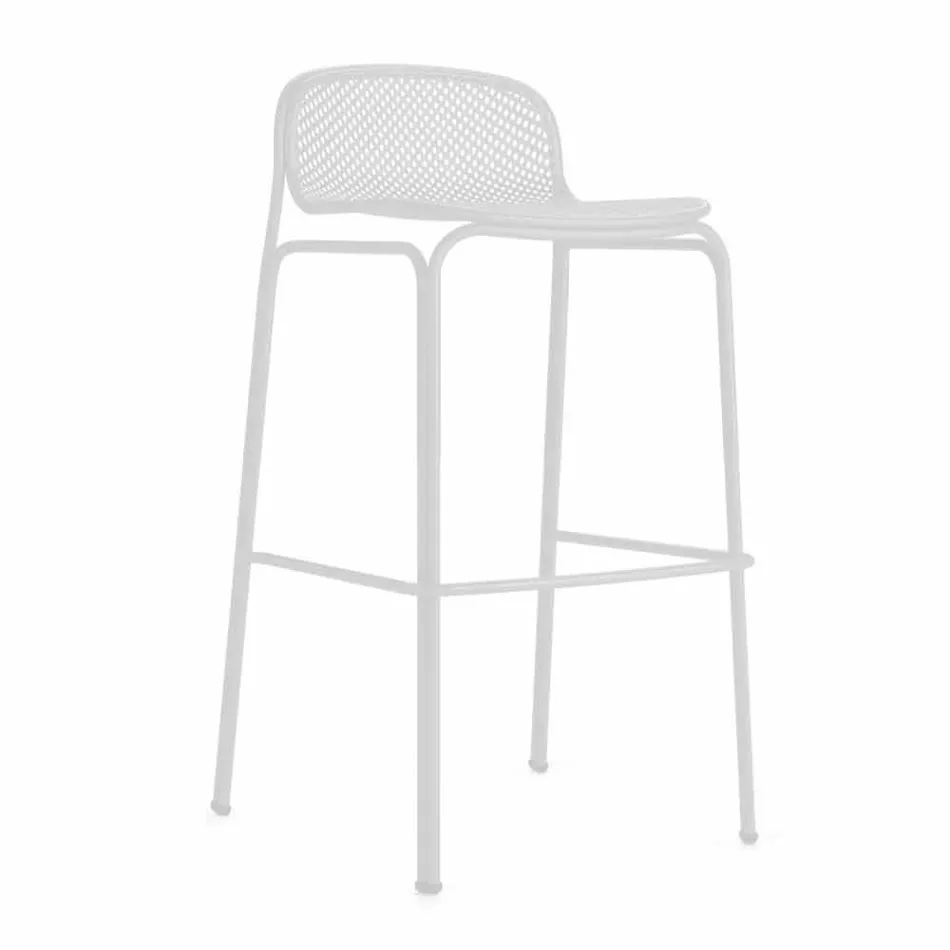 Stoolable Metal Stackable High Stools Made in Italy, 2 Pieces - Viviette Viadurini