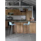 Stool i lartë, 2 copë, në metal dhe polipropilen i bërë në Itali - Christabel Viadurini