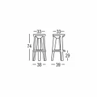 Stol bar me dizajn të lartë në polietileni prodhuar në Itali - Tinuccia Viadurini