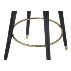 Stol i Lartë me Bar në Dru dhe Metal me Vend në Poliestër - Enzo Viadurini