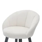 Stol i Lartë me Bar në Dru dhe Metal me Vend në Poliestër - Enzo Viadurini