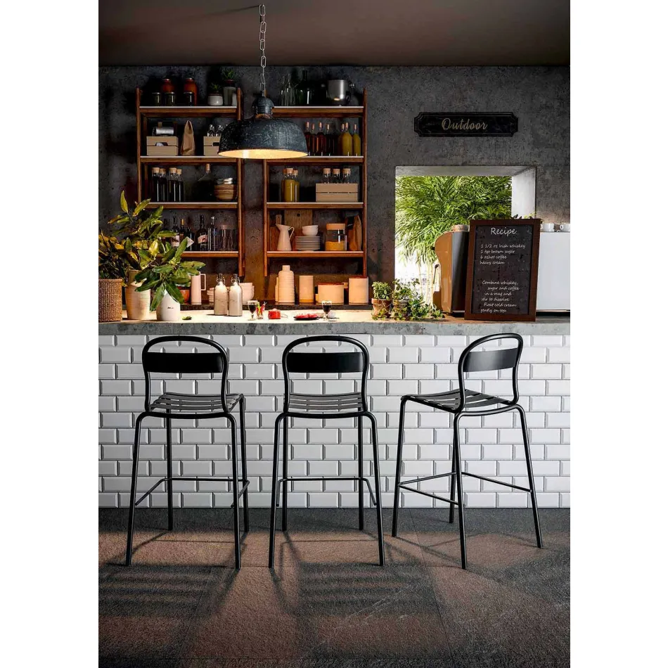 Stool i Lartë Stackable Outdoor Made në Itali, 2 copë - Trixie Viadurini