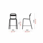 Stool i Lartë Stackable Outdoor Made në Itali, 2 copë - Trixie Viadurini