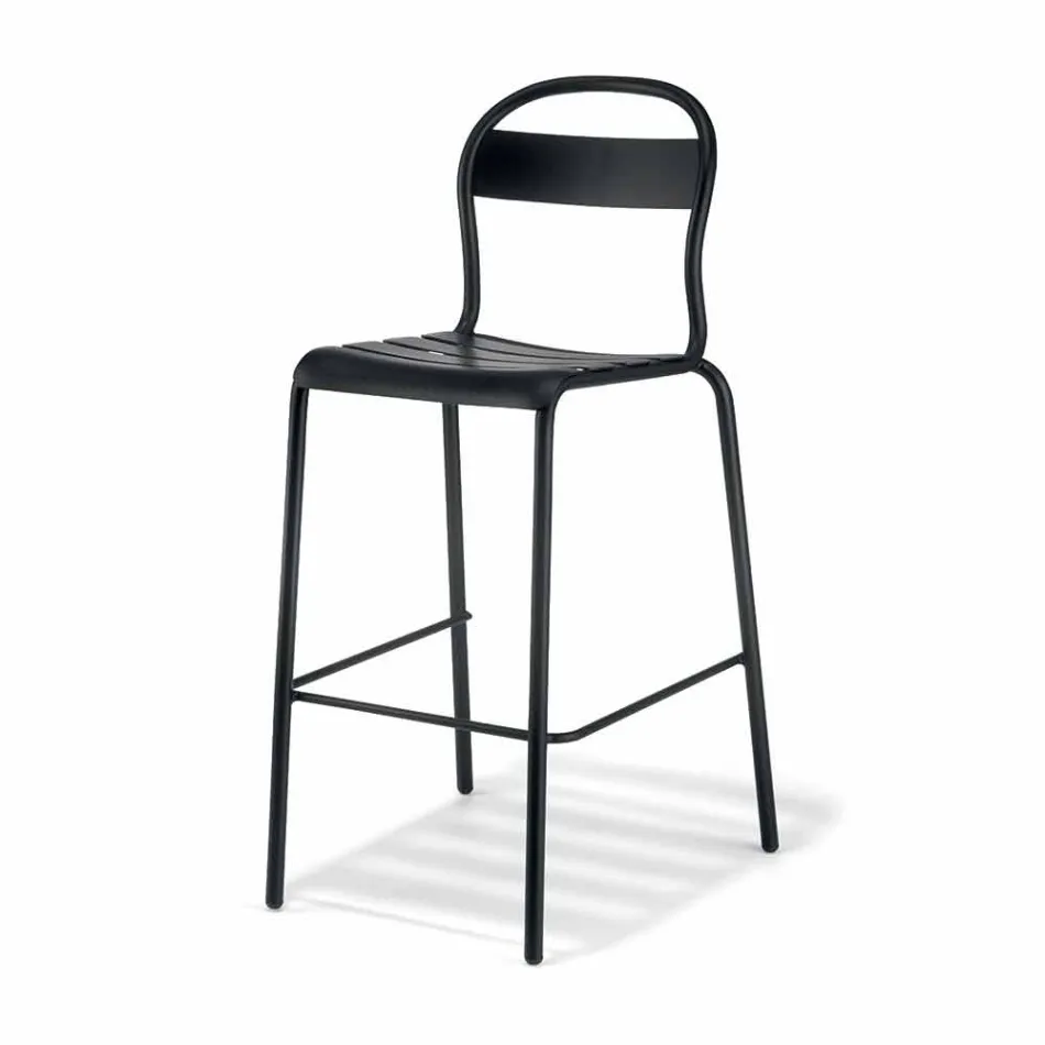 Stool i Lartë Stackable Outdoor Made në Itali, 2 copë - Trixie Viadurini