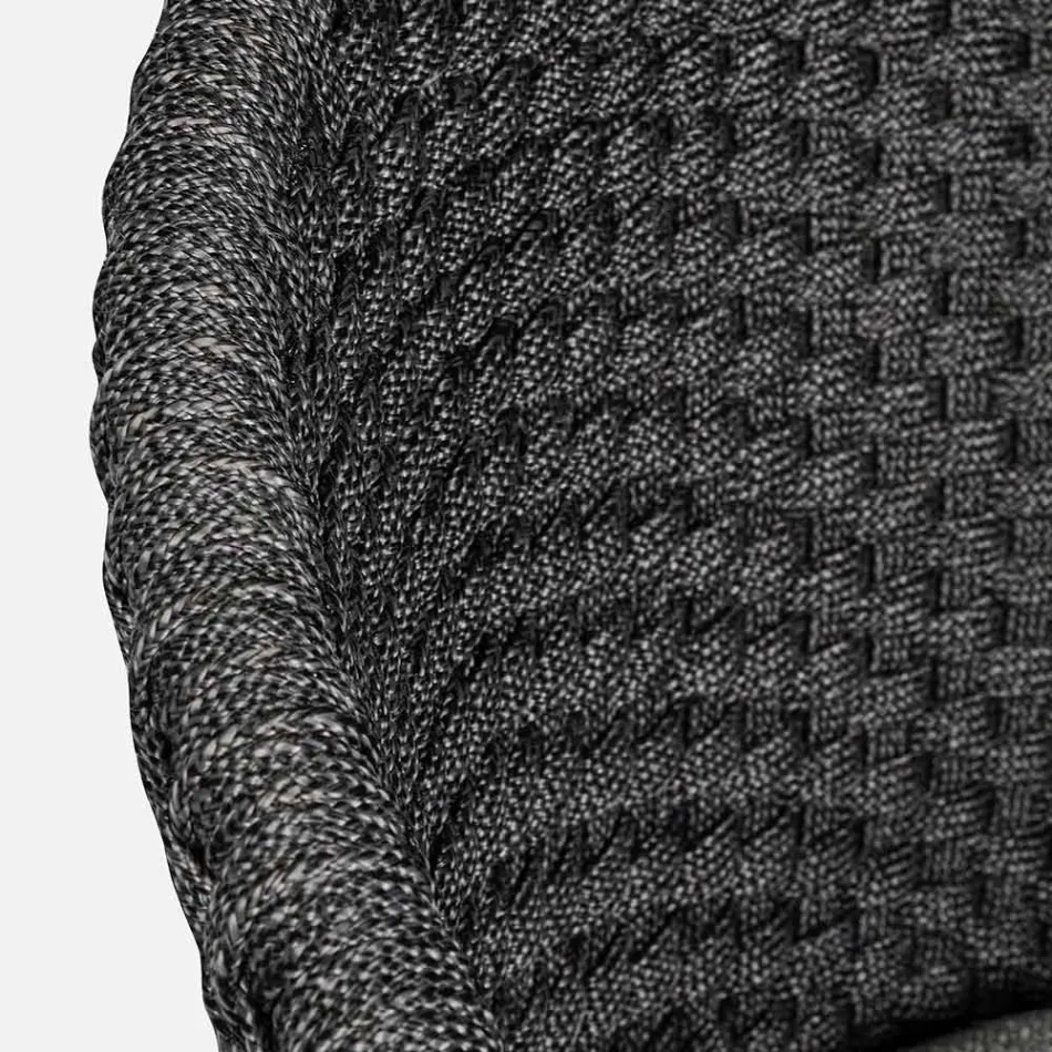 Karrige e lartë në natyrë në litar dhe dru tik, Homemotion, 2 copë - Anitha Viadurini