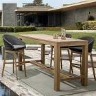 Karrige e lartë në natyrë në litar dhe dru tik, Homemotion, 2 copë - Anitha Viadurini