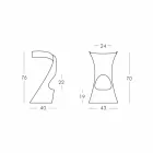 Stol modern me dizajn të lartë në polietileni - Koncord Next by Slide Viadurini