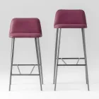 Karrocë e lartë cilësore prej lëkure me bazë metalike Prodhuar në Itali - Molde Viadurini