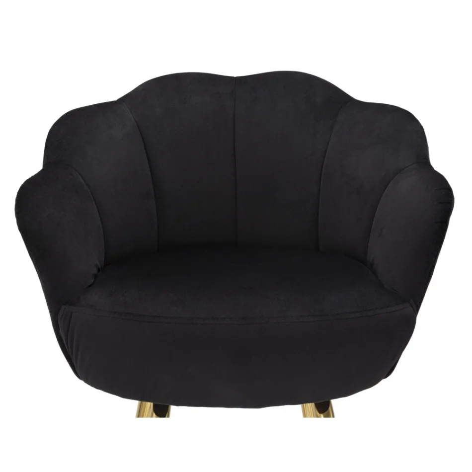 Karrige e lartë në Hekur të Artë me sedilje të mbuluar me kadife - Annina Viadurini