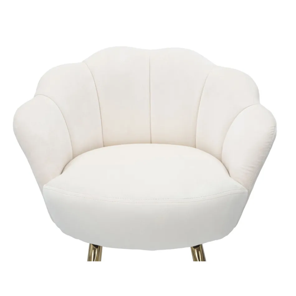 Karrige e lartë në Hekur të Artë me sedilje të mbuluar me kadife - Annina Viadurini