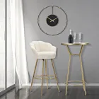 Karrige e lartë në Hekur të Artë me sedilje të mbuluar me kadife - Annina Viadurini