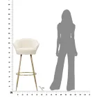 Karrige e lartë në Hekur të Artë me sedilje të mbuluar me kadife - Annina Viadurini