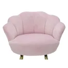 Karrige e lartë në Hekur të Artë me sedilje të mbuluar me kadife - Annina Viadurini