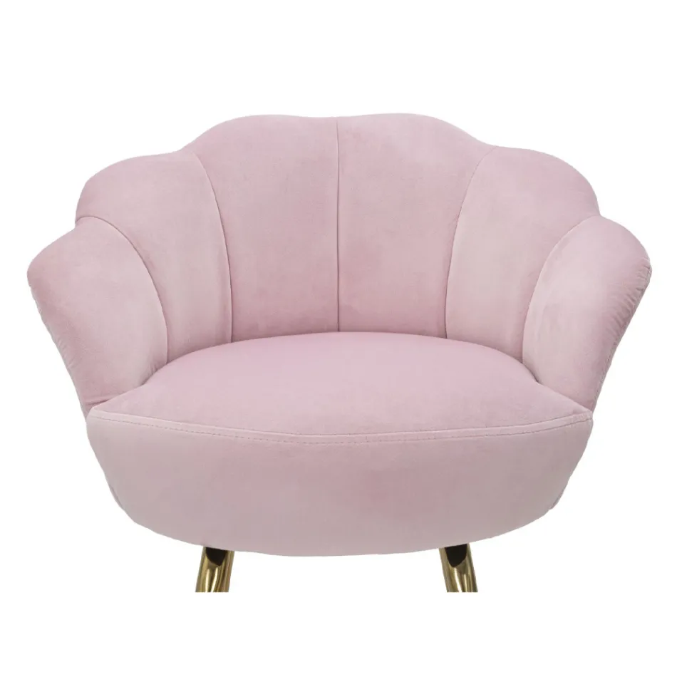 Karrige e lartë në Hekur të Artë me sedilje të mbuluar me kadife - Annina Viadurini