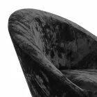 Stol i lartë në kadife dhe çelik me ashensor të rregullueshëm të prodhuar në Itali - Bilbao Viadurini