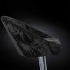 Stol i lartë në kadife dhe çelik me ashensor të rregullueshëm të prodhuar në Itali - Bilbao Viadurini