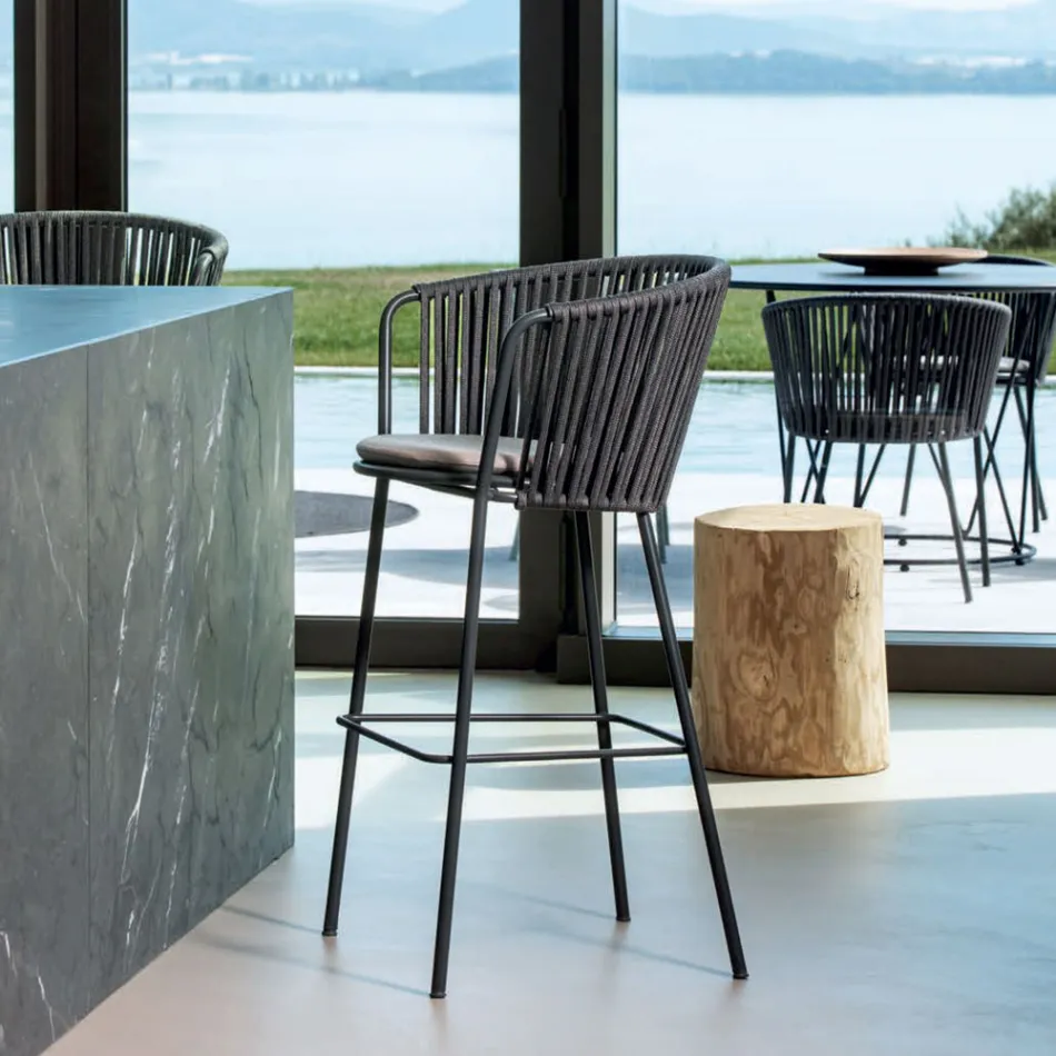 Karrige bari në natyrë nga çeliku dhe litar i galvanizuar Prodhuar në Itali - Bronn Viadurini