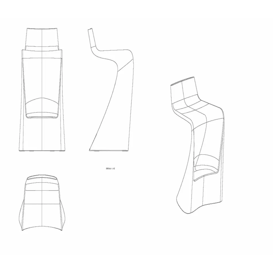 Jashtëqitje e shiritit të dizajnit modern Wing Vondom në polietileni Viadurini