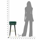 Karrige e rrumbullakët prej druri dhe pëlhurë të dizajnit modern - Rupert Viadurini