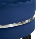 Karrige e rrumbullakët prej druri dhe pëlhurë të dizajnit modern - Rupert Viadurini