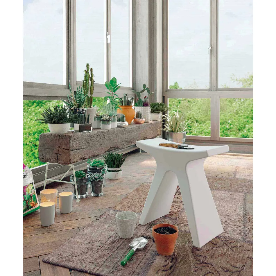 Stool polipropileni i ulët në natyrë i bërë në Itali - Prue Viadurini