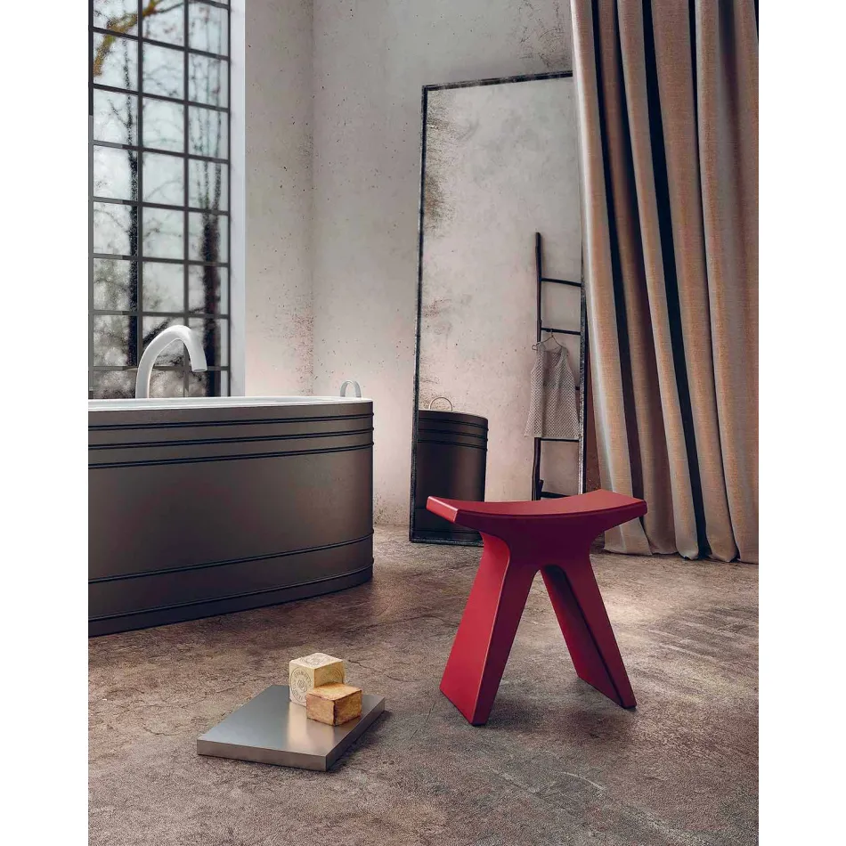 Stool polipropileni i ulët në natyrë i bërë në Itali - Prue Viadurini