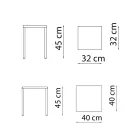 Karrige e jashtme prej çeliku me katror të ulët Prodhuar në Itali - Azul Viadurini