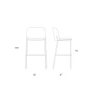 Karrocë me bazë metalike dhe sedilje lëkure artificiale Prodhuar në Itali - Ivy Viadurini