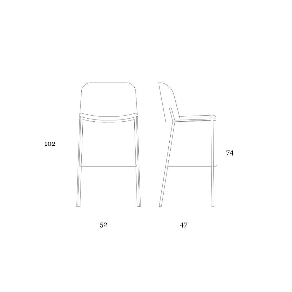 Karrocë me bazë metalike dhe sedilje lëkure artificiale Prodhuar në Itali - Ivy Viadurini