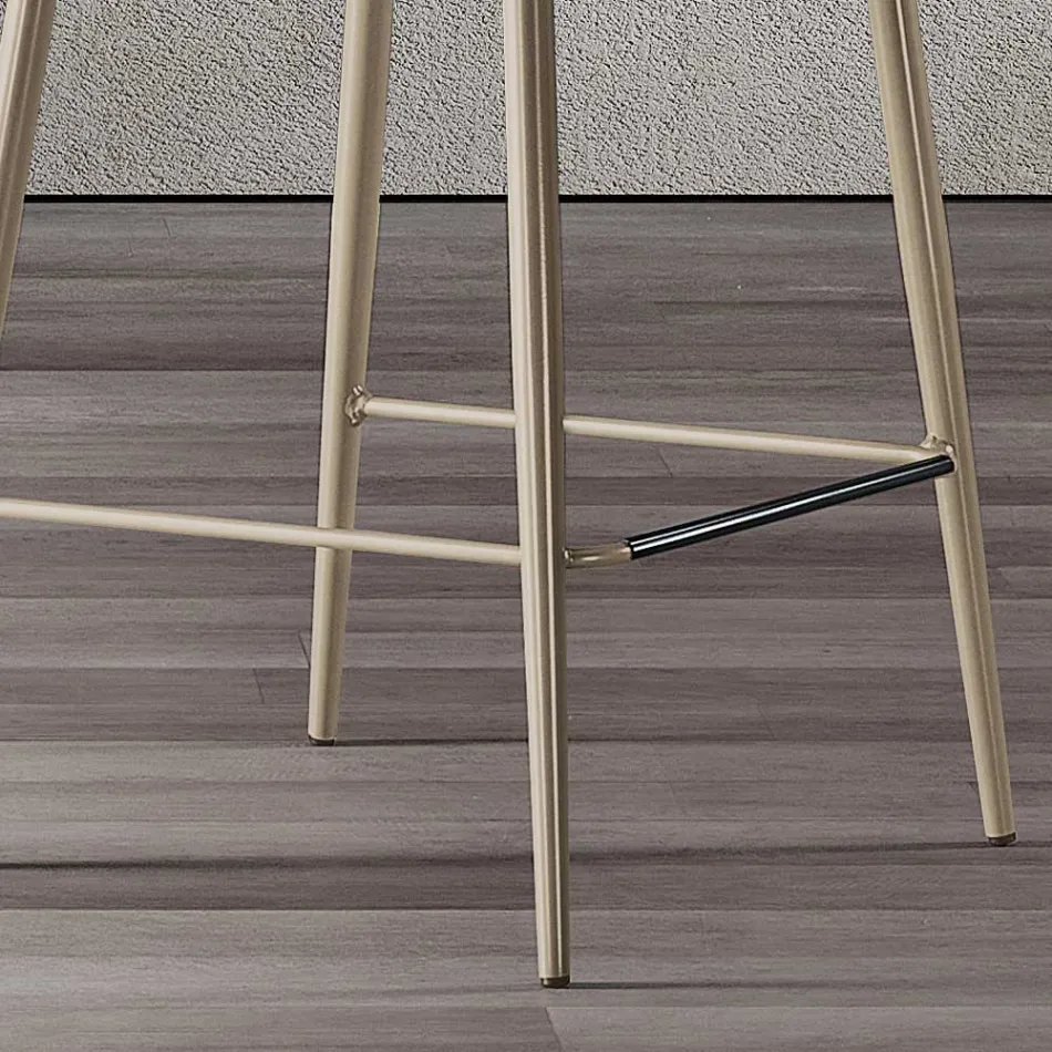 Karrige me Këmbë metalike dhe Sedilje prej Pëlhure Monokoke Prodhuar në Itali - Hinata Viadurini