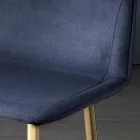 Karrige me Këmbë metalike dhe Sedilje prej Pëlhure Monokoke Prodhuar në Itali - Hinata Viadurini