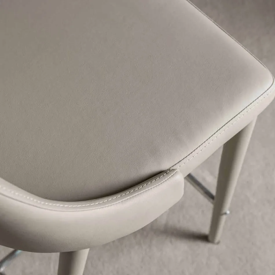 Stool me Mbështetëse, Baza Metal Design - Berenice Viadurini