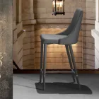 Stool me Mbështetëse, Baza Metal Design - Berenice Viadurini