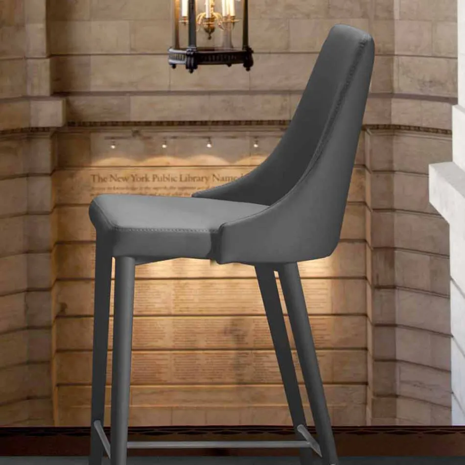 Stool me Mbështetëse, Baza Metal Design - Berenice Viadurini