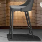 Stool me Mbështetëse, Baza Metal Design - Berenice Viadurini